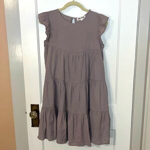 Sweet + flowy purple dress
